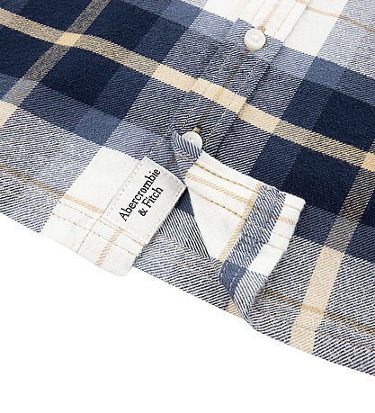 Abercrombie & Fitch Hemd - Navy Blazer/Beige