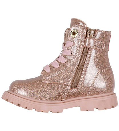 Tommy Hilfiger Boots - Lace-Up - Pink/Glitter