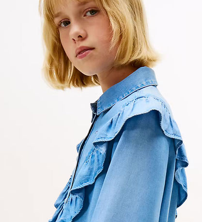 Tommy Hilfiger Bluse - Rüschen - Blau