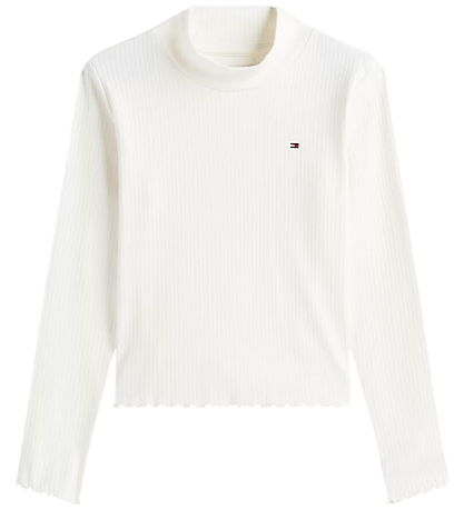 Tommy Hilfiger Blouse - Rib/Mock Neck - Ivory Silk