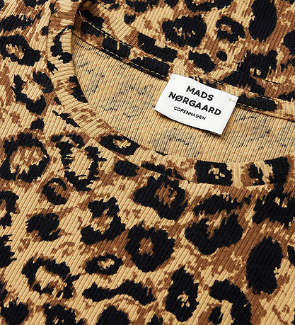Mads Nørgaard Blouse - Rib - Leopard AOP/Black