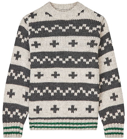Blouse Mads Nørgaard - Tricoté - Nature Mélange/Charbon Melan