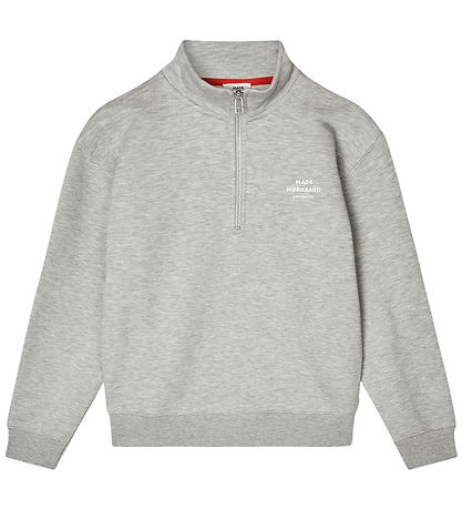 Mads Nørgaard Collegepaita - Puolivetoketju - Grey Melange