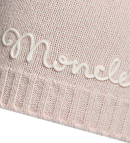 Moncler Beanie - Knitted - Wool - Light Pink