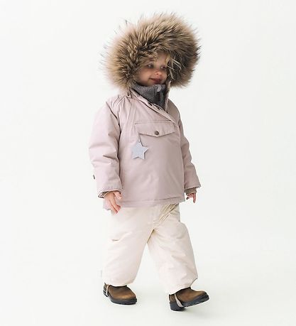 Mini A Ture Winter Coat - MatWang Fleece/Fur - Cloudy Rose