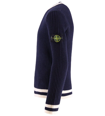 Stone Island Tröja - Stickad - Marinblå Blue