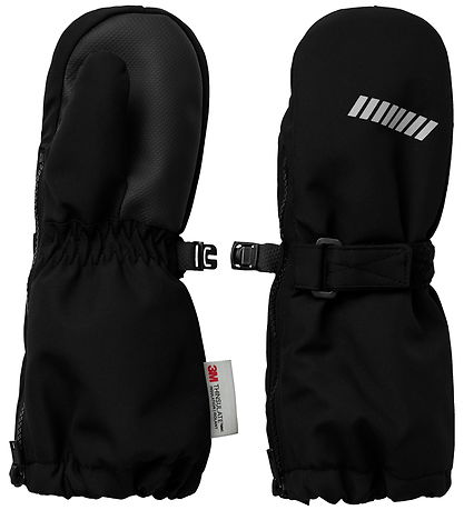 Name It Mittens w. Wool fleece - NmnSnow10 - Black
