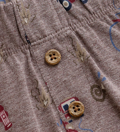 Minymo Leggings - Dark Brown Melange