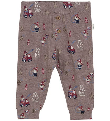 Minymo Leggings - Dark Brown Melange
