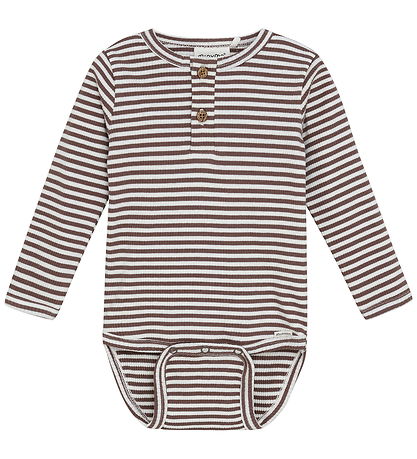 Minymo Bodysuit l/s - Chocolate Chip