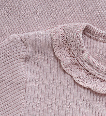 Minymo Bodysuit l/s - Rib - Shadow Gray