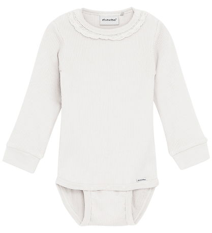 Minymo Bodysuit l/s - Rib - Eggnog