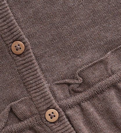 Minymo Cardigan - Knitted - Dark Brown Melange