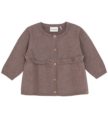 Minymo Cardigan - Knitted - Dark Brown Melange