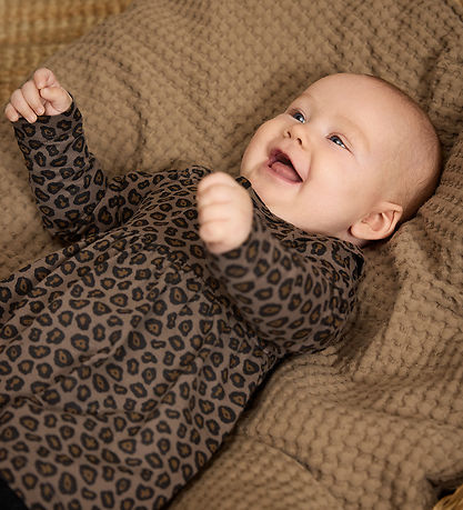 Minymo Dress - Bodysuit l/s - Chocolate Chip