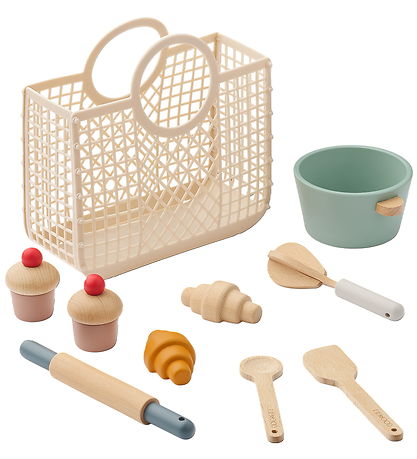 Liewood Basket w. Play Food - Lisbeth Baking Play Set - Sandy Mu