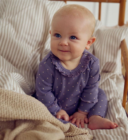 Müsli Blouse - Rib - Dot - Lilac Fog/Oak