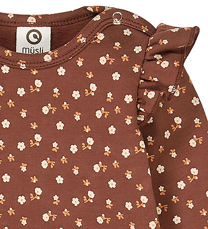 Müsli Bodysuit l/s - Cedar Frill - Root/Oak/Clay