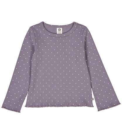 Müsli Blouse - Rib - Dot - Lilac Fog/Oak