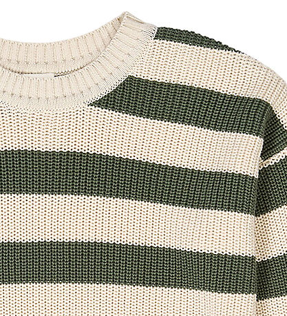 Müsli Blússa - Prjónað - Stripe - Oak