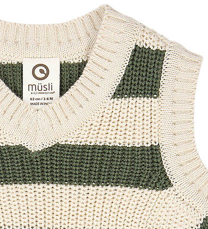 Müsli Väst - Stickad - Stripe - Oak