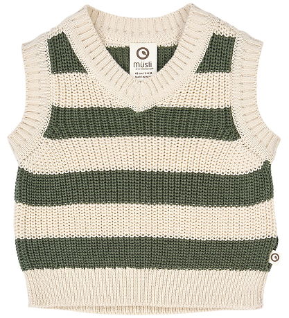 Müsli Väst - Stickad - Stripe - Oak