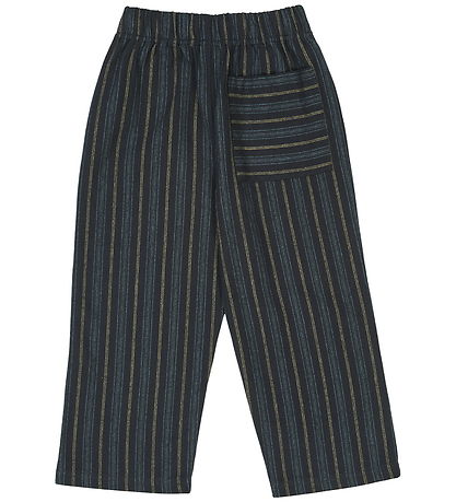 Müsli Byxor - Stripe - Natt Blue/Mossa/Stormig Blue