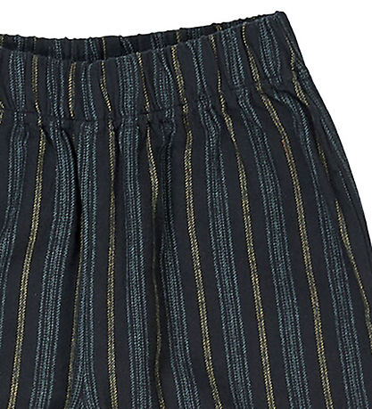 Müsli Byxor - Stripe - Natt Blue/Mossa/Stormig Blue