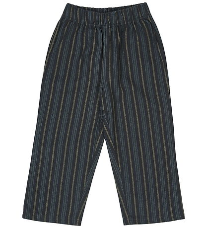 Müsli Byxor - Stripe - Natt Blue/Mossa/Stormig Blue