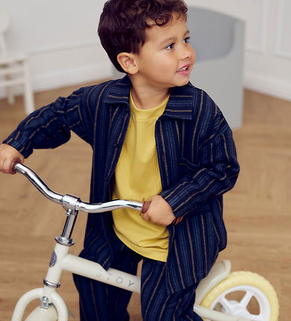 Müsli Hemd - Stripe - Nacht Blue/Moos/Stürmisch Blue