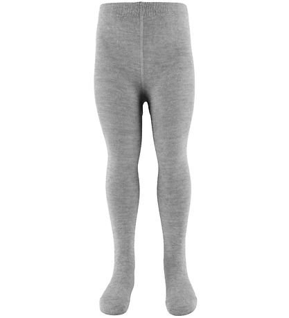 Name It Strømpebukser - Ull/Bomull - NmmWak - Grey Melange