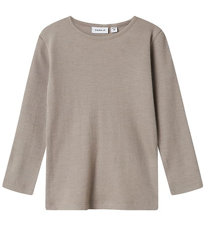 Name It Bluse - Wolle/Seide - Rib - NmmWossa - Satellit
