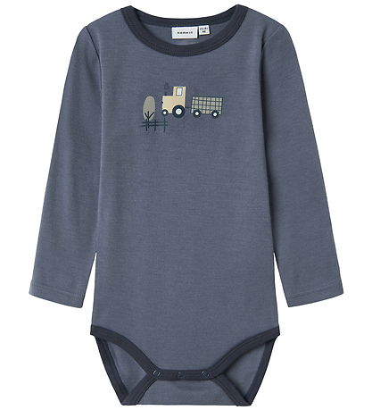 Name It Samfella l/e - Ull - NmmWillit - Folkstone Grey/Tractor