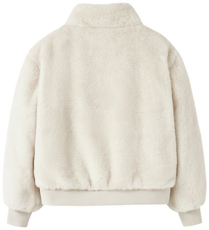Name It Jacket - Faux Fur - NkfMila - Moonbeam