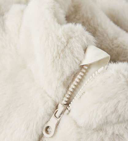 Name It Jacket - Faux Fur - NkfMila - Moonbeam