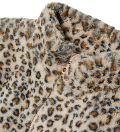 Name It Jacket - Faux Fur - NkfMila - Oxford Tan/Leo