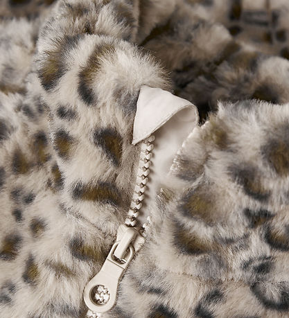 Name It Jacket - Faux Fur - NmfMila - Oxford Tan/Leo