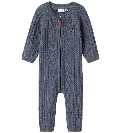 Name It Jumpsuit - Wool - Knitted - NbmWrilla - Folkstone Grey
