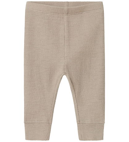 Name It Leggings - Wol/Zijde - Rib - NbmWossa - Satelliet