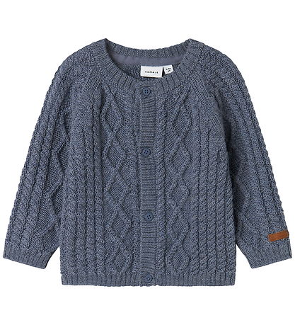 Name It Cardigan - Wool - Knitted - NbmWrilla - Folkstone Grey
