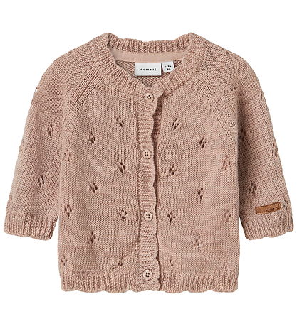 Name It Cardigan - Wool - Knitted - NbfWrilla - Shadow Gray