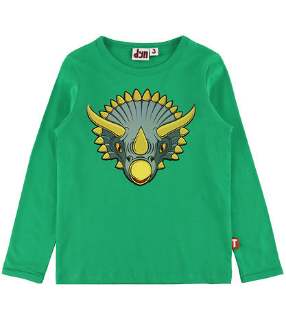 DYR-Cph Blouse - Verharen van dieren - Gras Green Triceratops