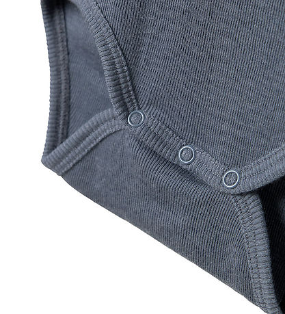Name It Romper l/s - Wol/Zijde - Rib - NmmWossa - Folkstonegrijs
