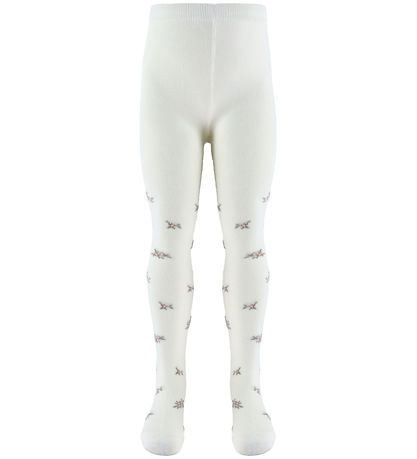 Collants Name It - Laine - NmfWak - Blanc comme neige/Small fleu