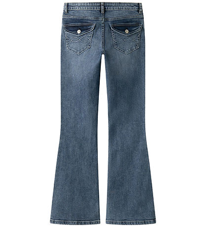LMTD Jeans - Flared - NlfBlibling - Medium+ Blue Denim
