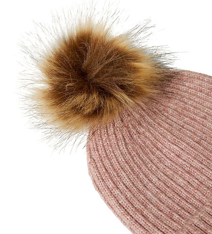 Name It Beanie - Knitted - Rib - NmnMora - Woodrose