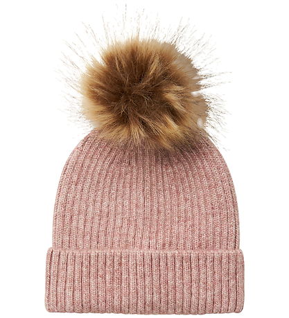 Name It Beanie - Knitted - Rib - NmnMora - Woodrose