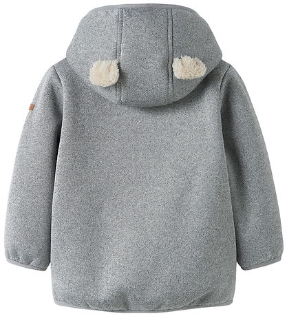 Name It Softshell Jacket w. Fleece - NbnMada08 - Grey Melange w.