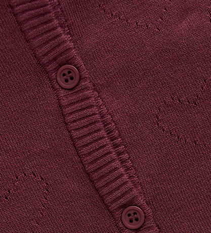 Creamie Cardigan - Viscose/Nælon - Pointelle - Víngarður Wine