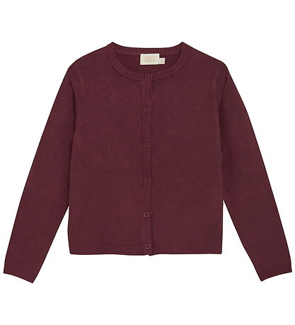 Creamie Cardigan - Viscose/Nælon - Pointelle - Víngarður Wine